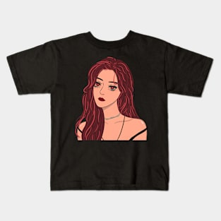 Ilustration Girl Art Kids T-Shirt